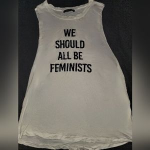 We Should All Be Feminists Tank - Rock Rose Couture - Medium - White